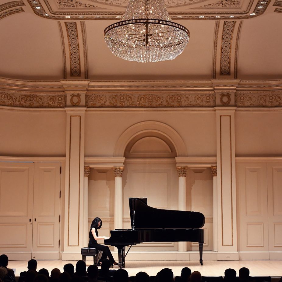 Tianyu Zhou on stage at Carnegie Hall